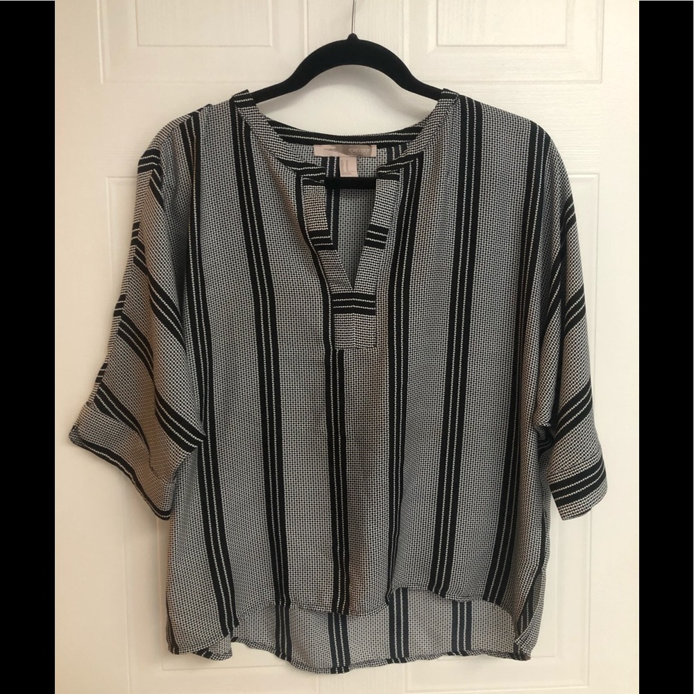 ⭐️3/for 30$⭐️ Forever 21 black and white top